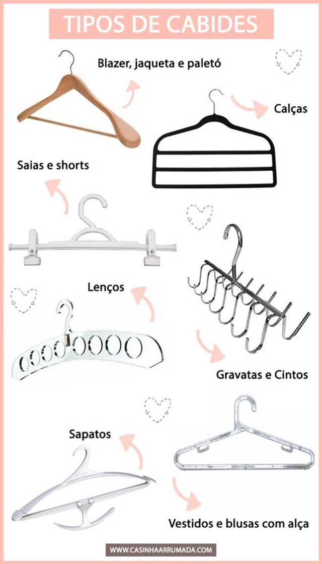 Fashion tipos de cabides 