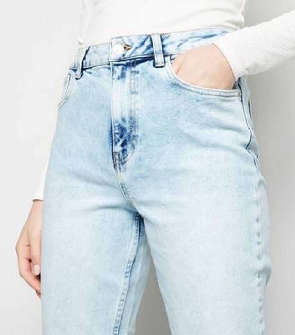 Social New Look 915 Bleach Mom Vaqueros, Dark Blue, 38