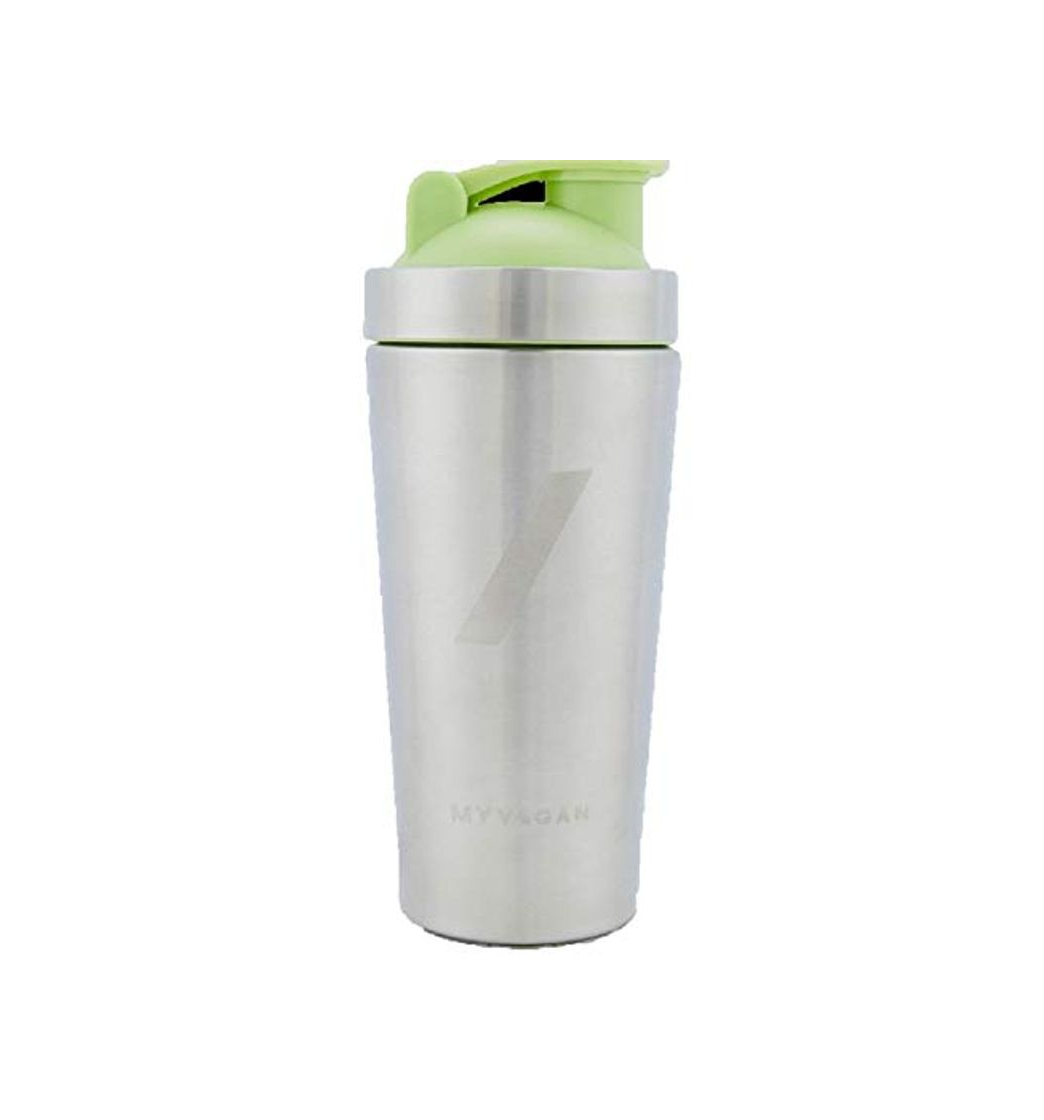 Product Myprotein Myvegan Metal Shaker Botella, Adultos Unisex, Plateado