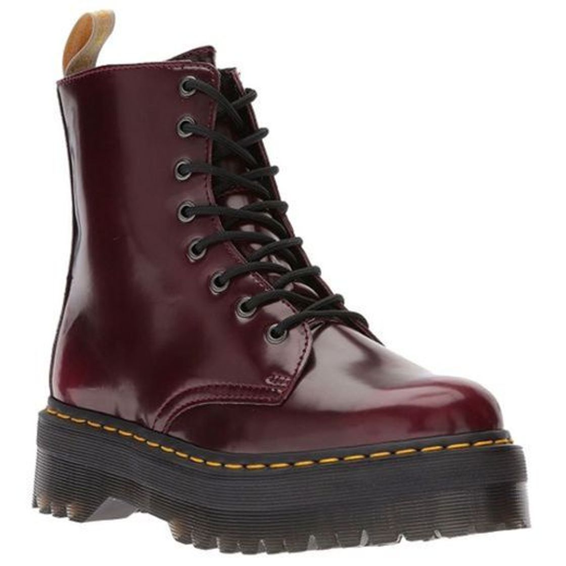 Fashion Dr. Martens 2976 botina vegano rojo cereza Cambridge Cepillo rojo burdeos 21802600