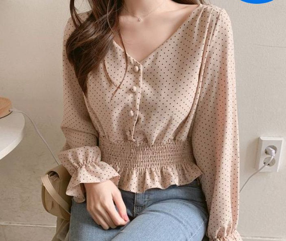 Social Vintage flare polka dot