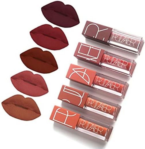 5 Colors Matte Lipstick Set