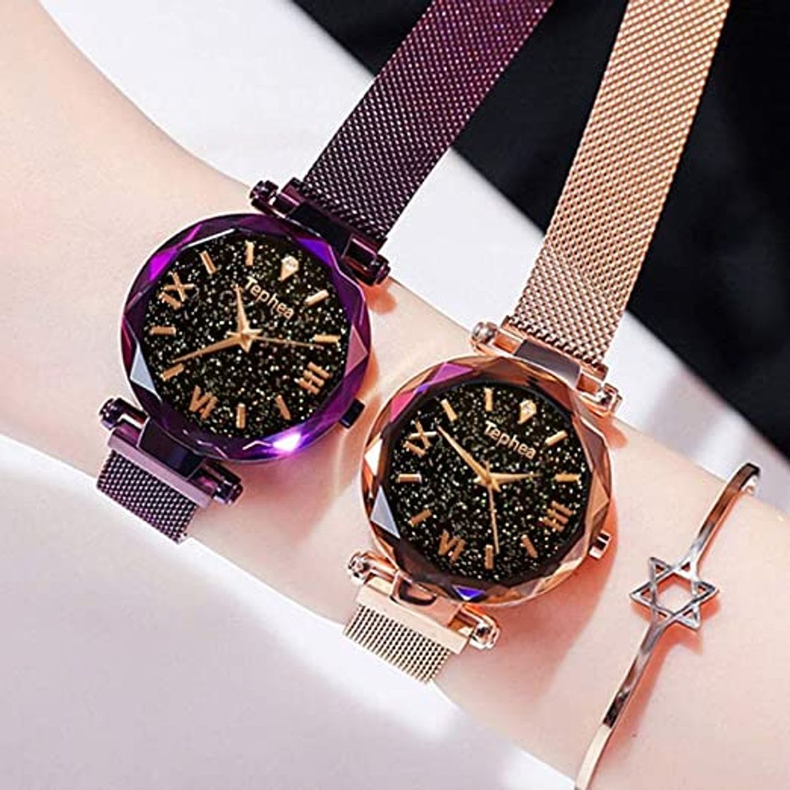 Product QFERW Reloj de Las señorasRelojes de Mujer Magnético Starry Sky Reloj Femenino