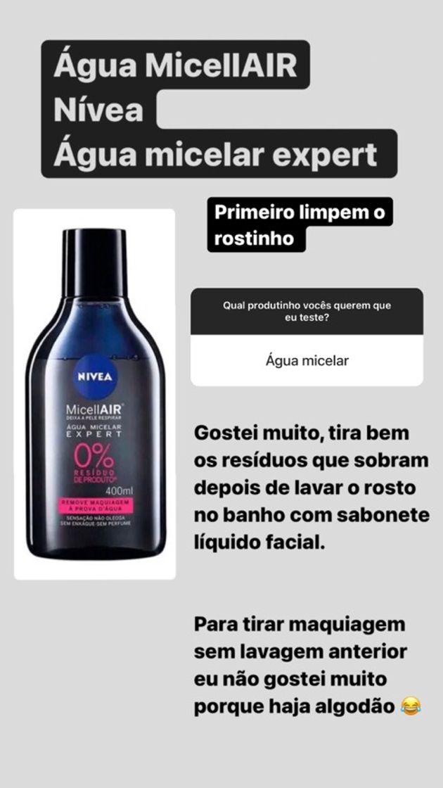 Fashion Água micelar nívea 