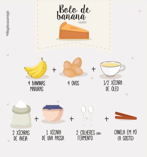 receita de bolo de banana 🍌 