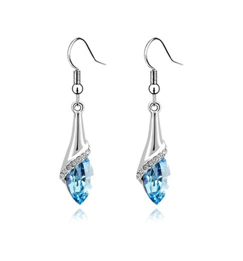 YAZILIND elegante joyer¨ªa de dise?o simple plata plateado gotas de agua aretes