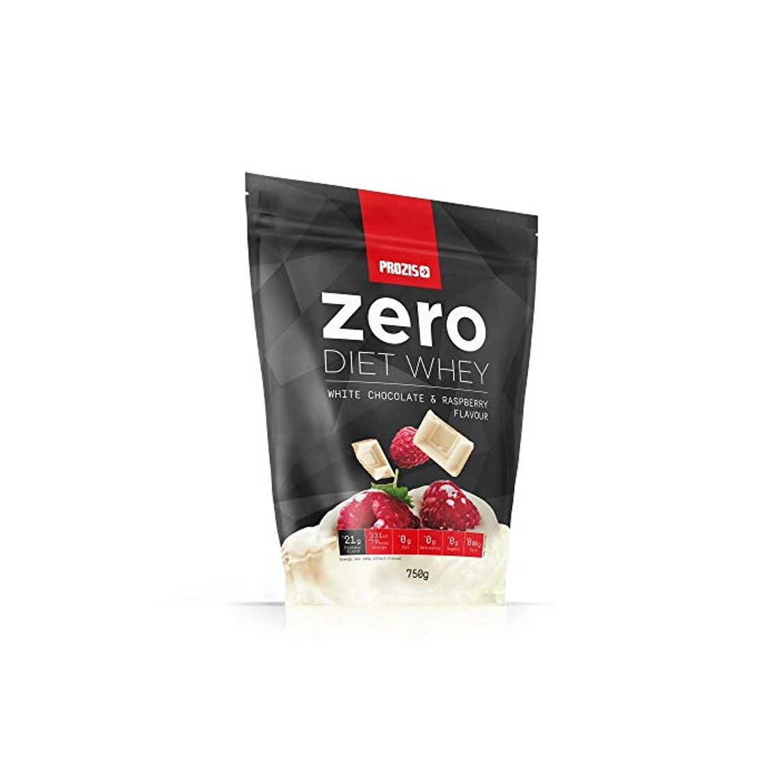 Products Prozis Zero Diet Whey 750 g Chocolate blanco con frambuesas Control De