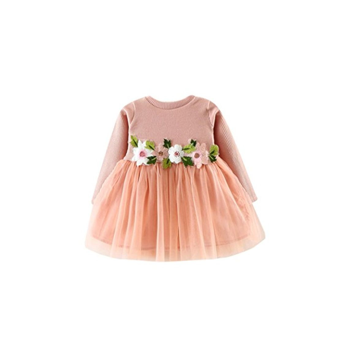 Fashion K-youth® Vestidos Bebé Niña Floral Tutú Princesa Vestidos de Manga Larga Otoño