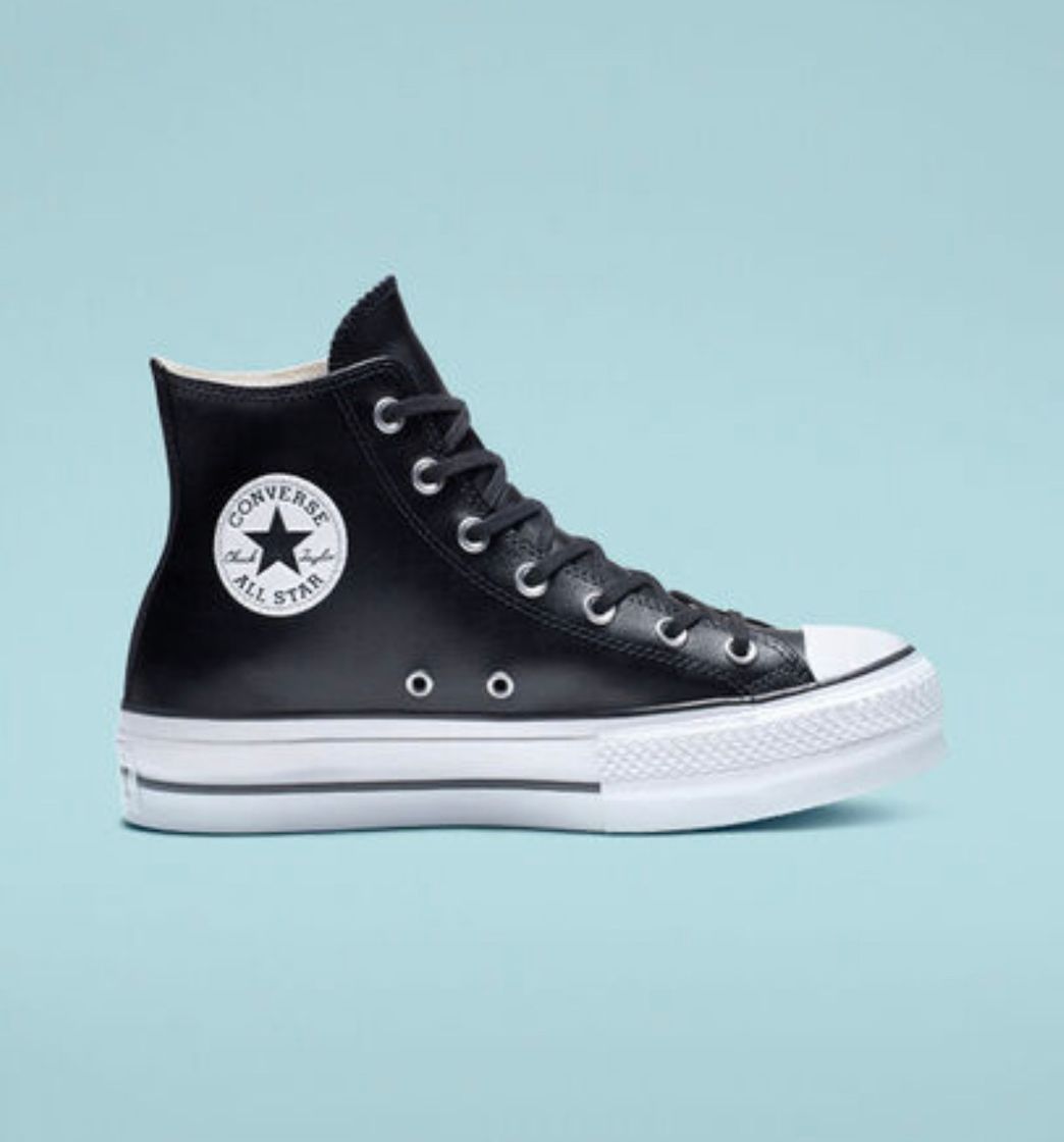 Moda Chuck Taylor All Star Platform Leather High