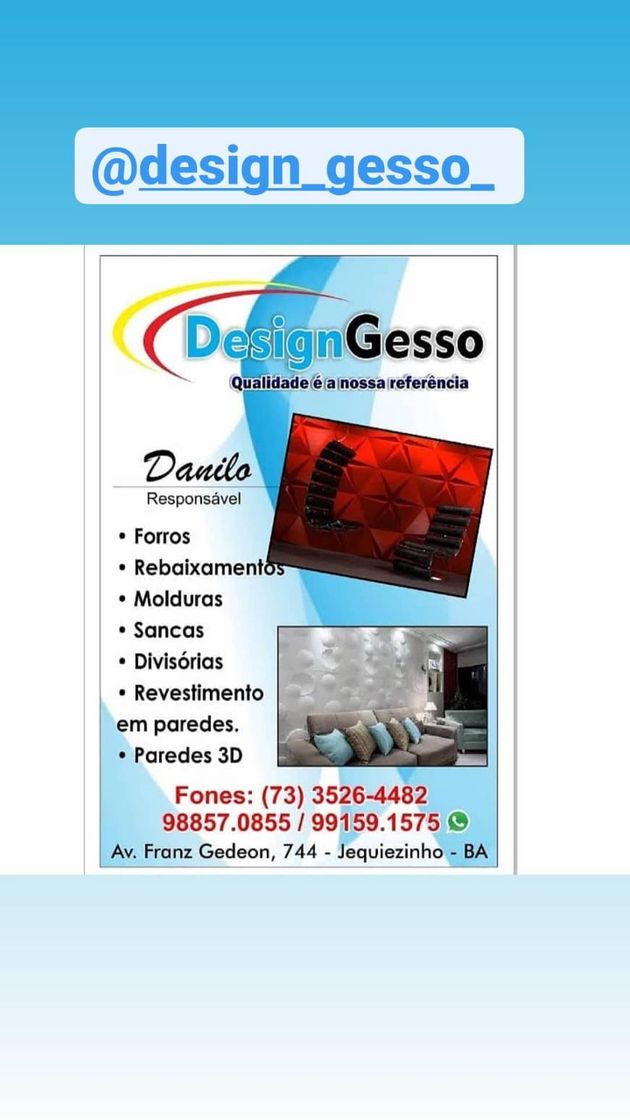 Fashion Loja Design Gesso.