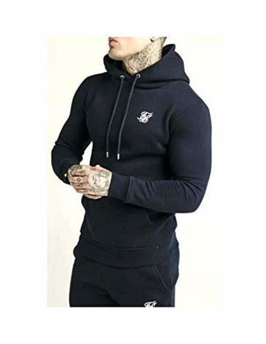 Fashion Sudadera Siksilk Muscle Fit Marino S