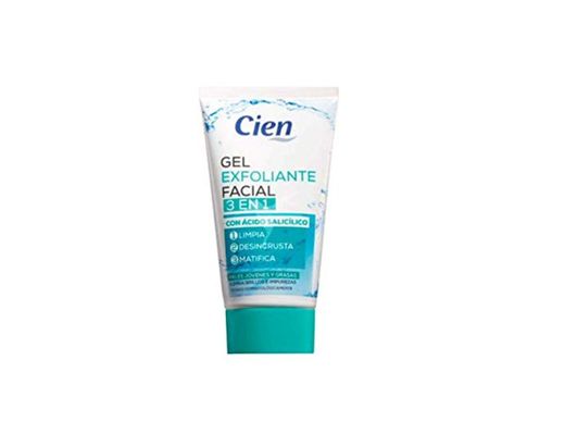 Cien – Gel Exfoliante Facial 3 en 1 con Acido Salicílico para Pieles Grasas