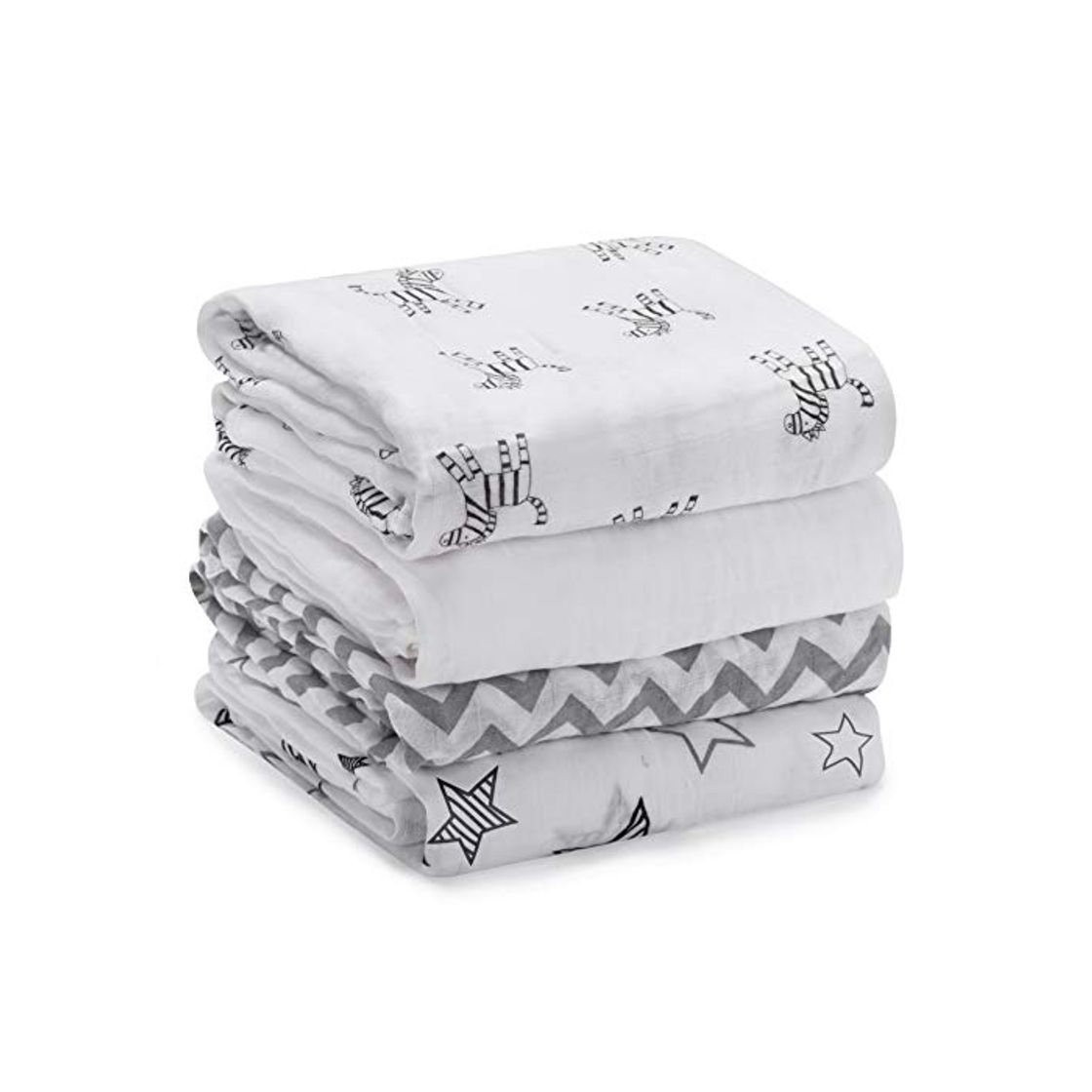 Social Mantas Swaddle Bebé de Envoltura de Muselina 120cm x 120 cm- Momcozy