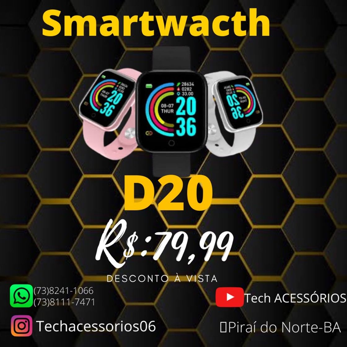 Products CGGA Presión Inteligente Relojes D20 Bluetooth rastreador de Ejercicios Y68 Reloj Deportivo