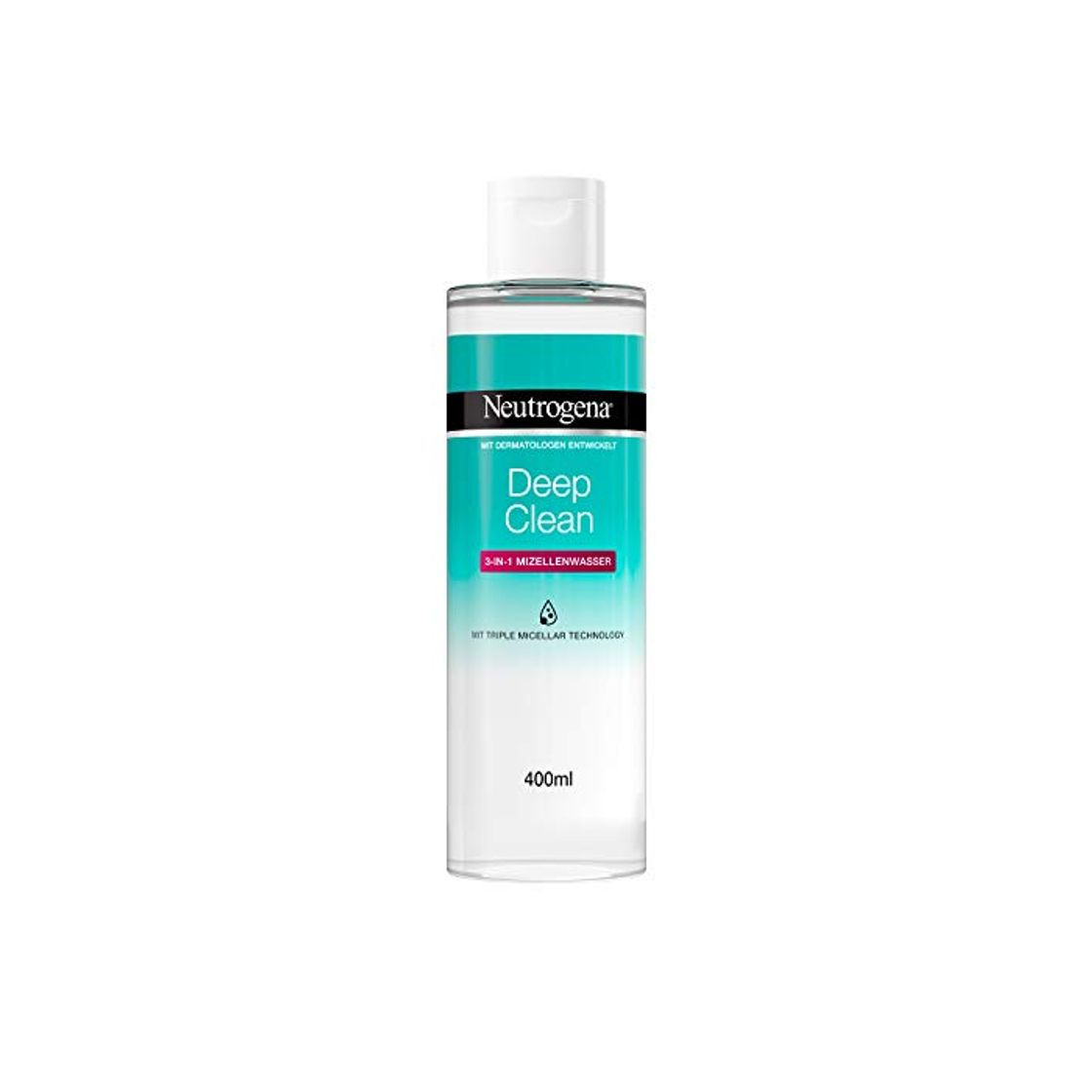 Belleza Neutrogena Deep Clean 3 en 1 agua micelar, tónico micelular suave y