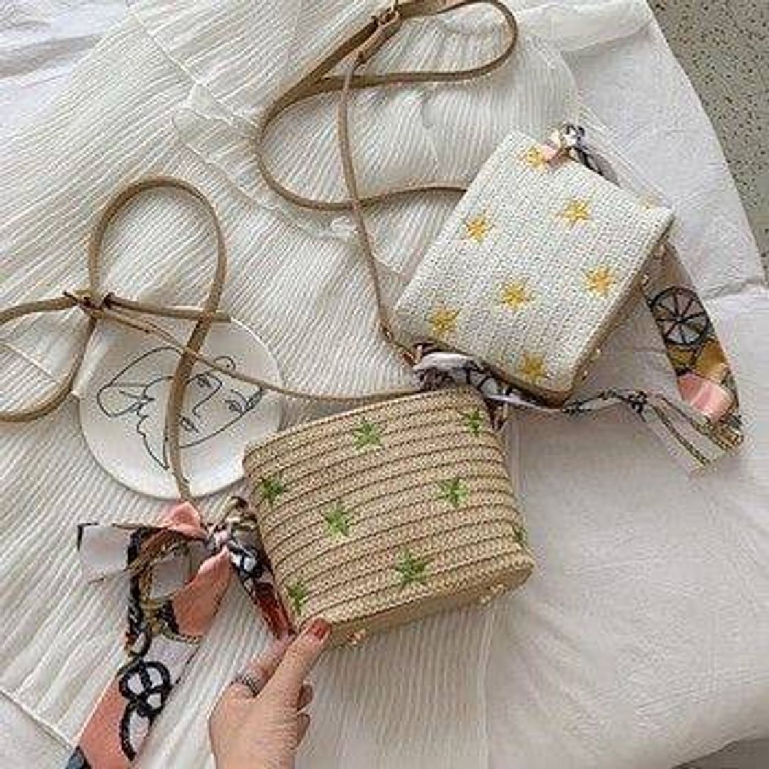 Moda Mini bolsa palha