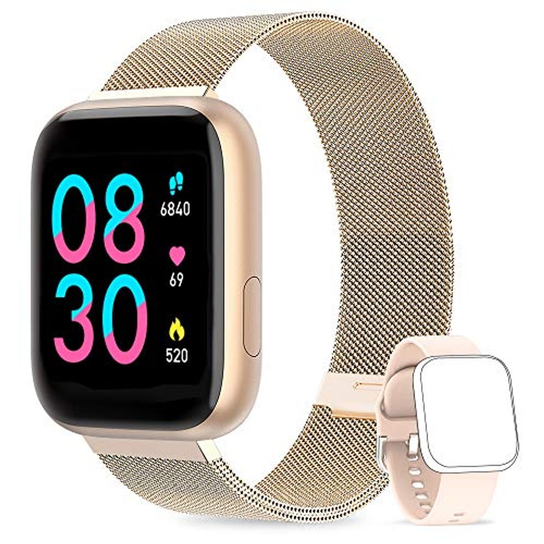 Producto WWDOLL Smartwatch, Reloj Inteligente IP67 con Monitor Rítmo Cardíaco Sueño Podómetro Notificaciones,