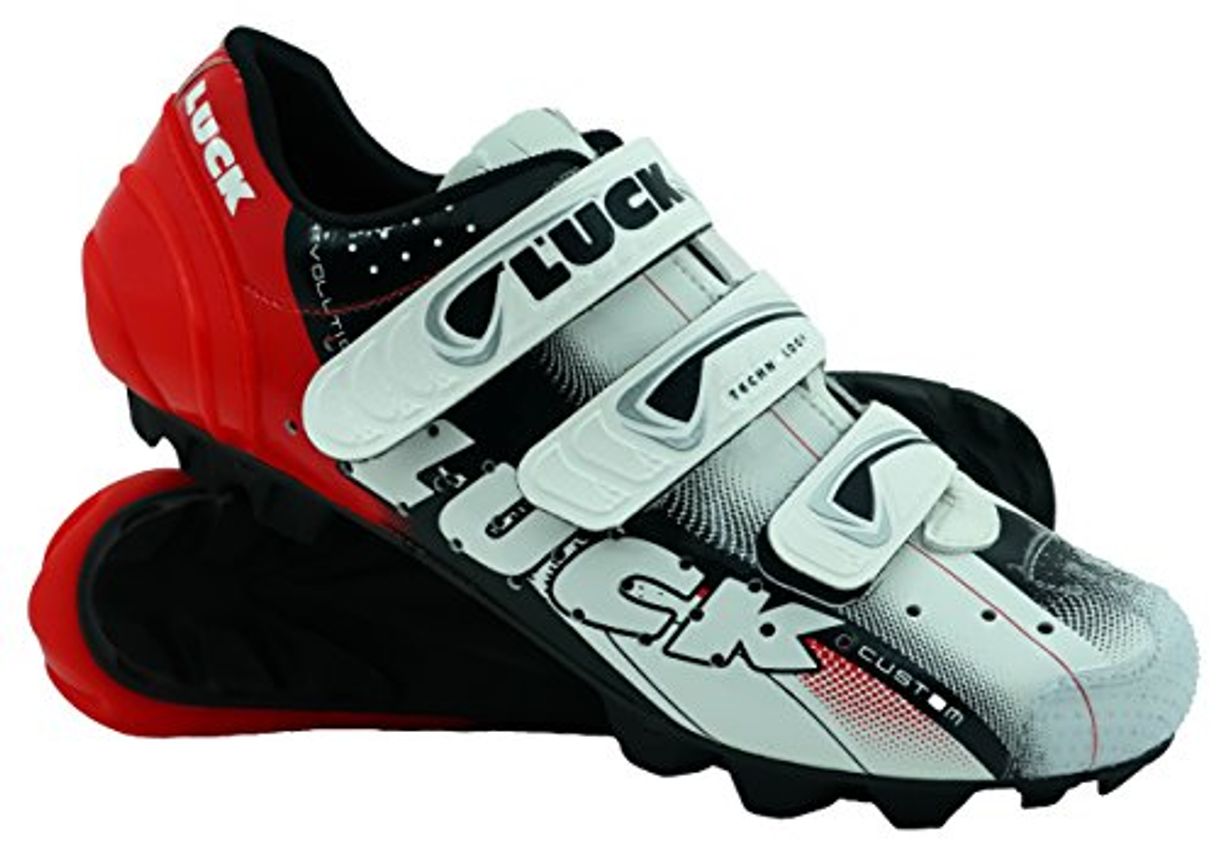 Moda LUCK Zapatillas de Ciclismo Extreme 3.0 MTB,con Suela de Carbono y Triple