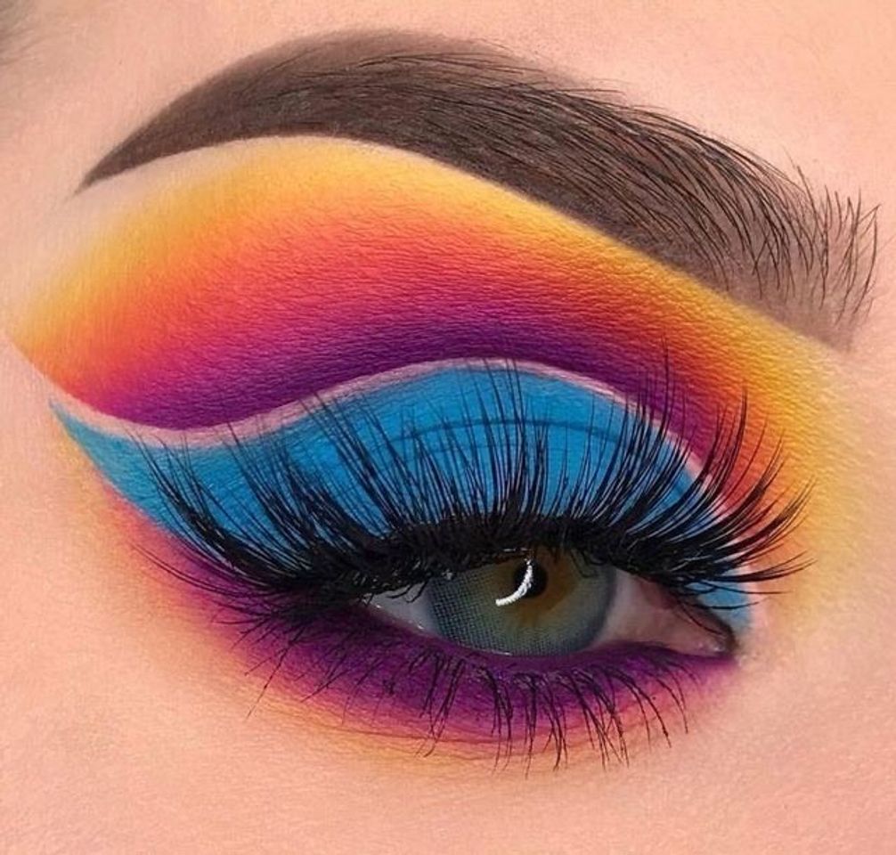 Fashion Tropical makeup.🧡💜💙