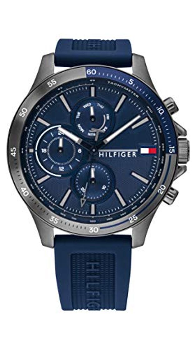 Tommy Hilfiger Reloj Analógico para Hombre de Cuarzo con Correa en Silicona 01791721