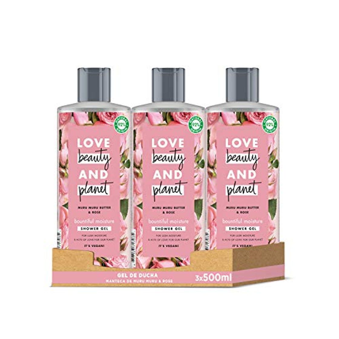 Product Love Beauty and Planet Gel de Ducha para Piel seca, Manteca de