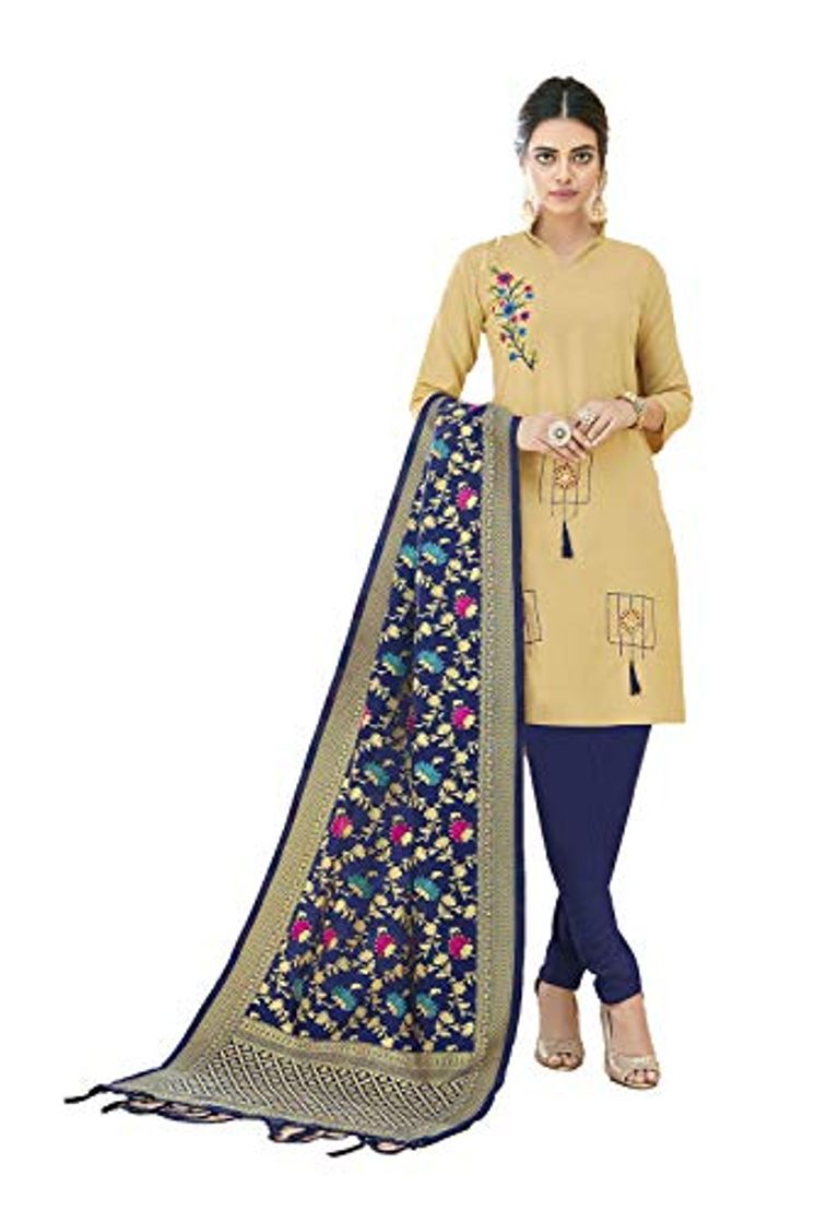 Moda Indian Women Designer Partywear Ethnic Traditonal Beige Salwar Kameez