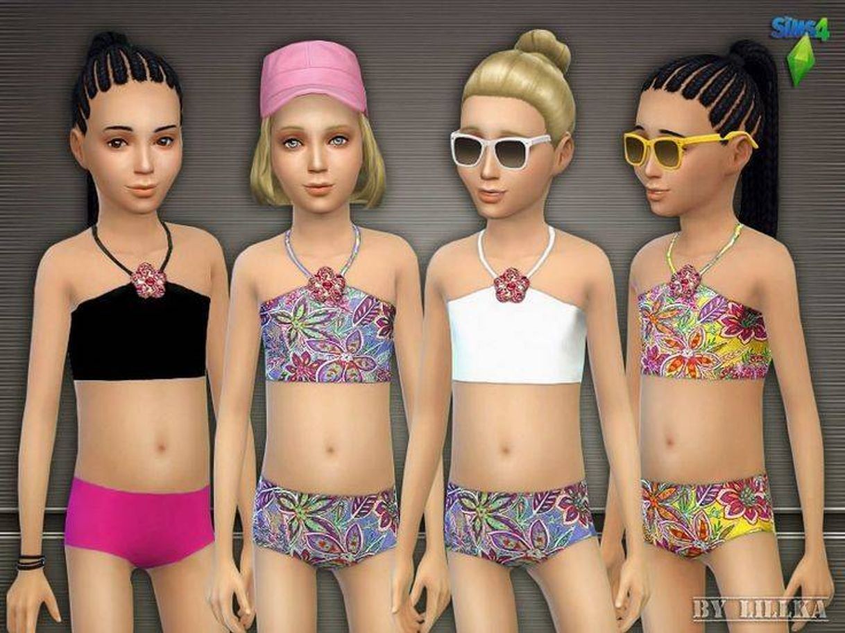 Moda Conteúdo Personalizado THE SIMS 4 💕 Biquíni Infantil