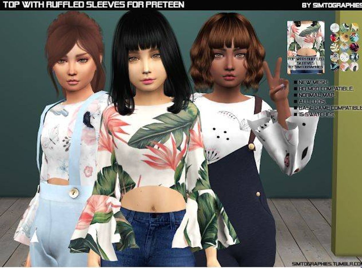 Moda Conteúdo Personalizado THE SIMS 4 💕 Roupas Infantil