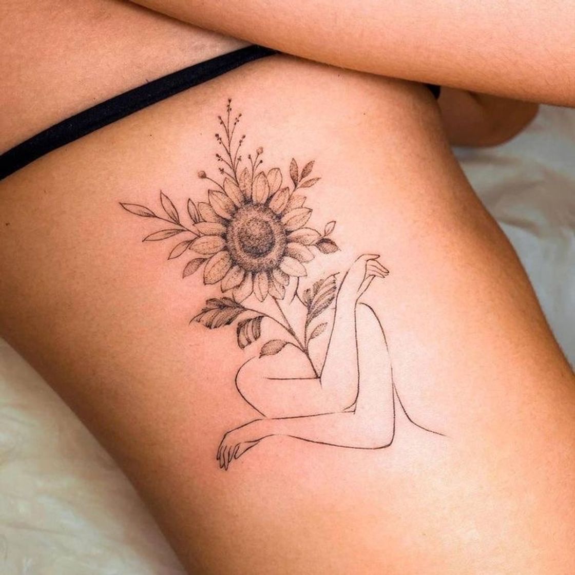 Fashion TATUAGEM GIRASSOL 🌻