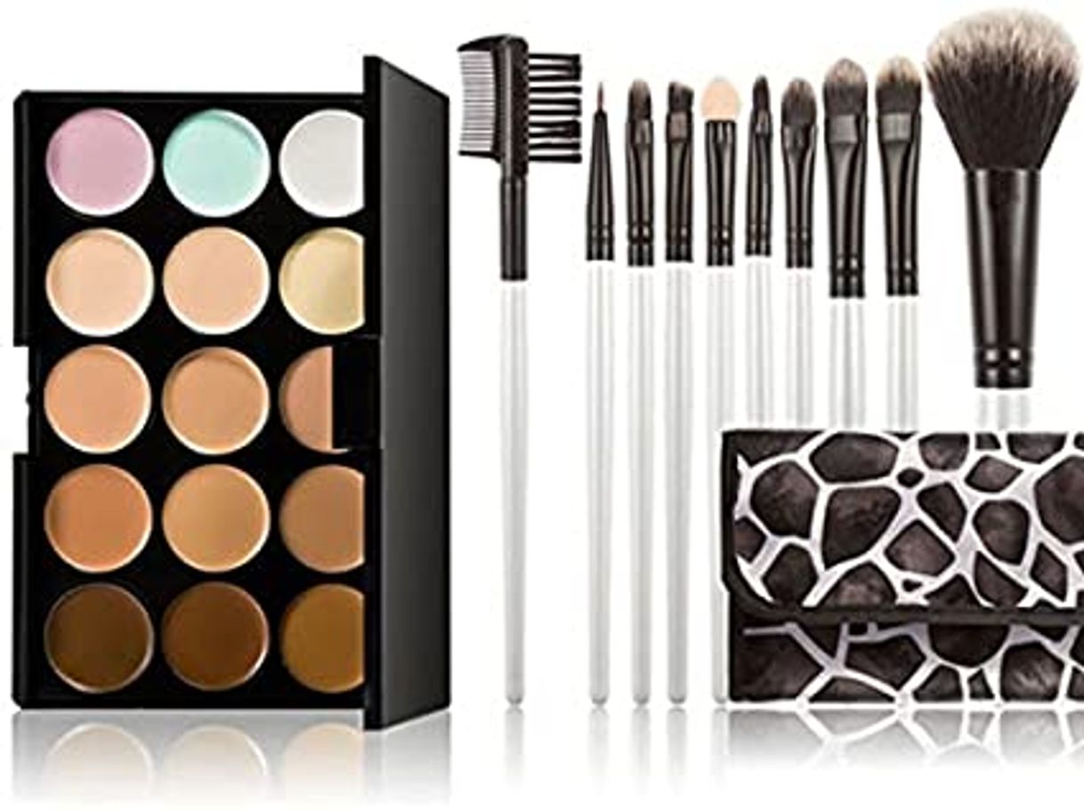 Social LEORX Face Contour Kit marcador maquillaje Kit 15 paleta crema corrector con