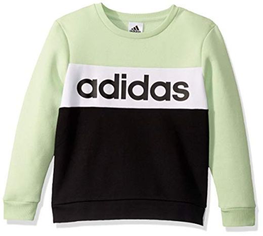 adidas Girls' Big Crewneck Pullover Sweatshirt