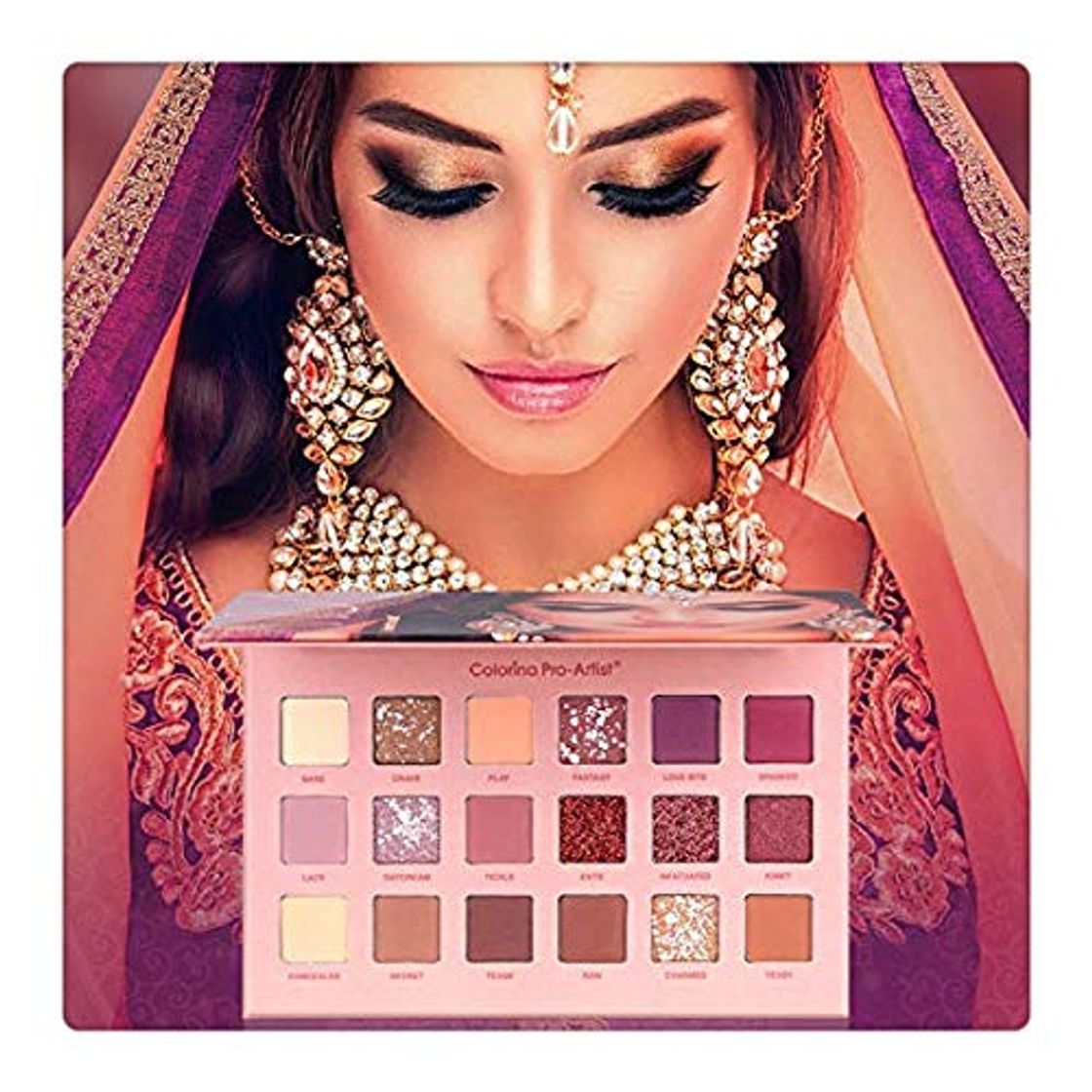 Belleza Oyalaiy Colorina Pro-Artist Paleta de sombras de ojos Desert de 18 colores