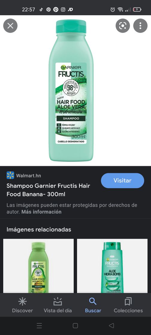 Moda Shampoo Garnier.