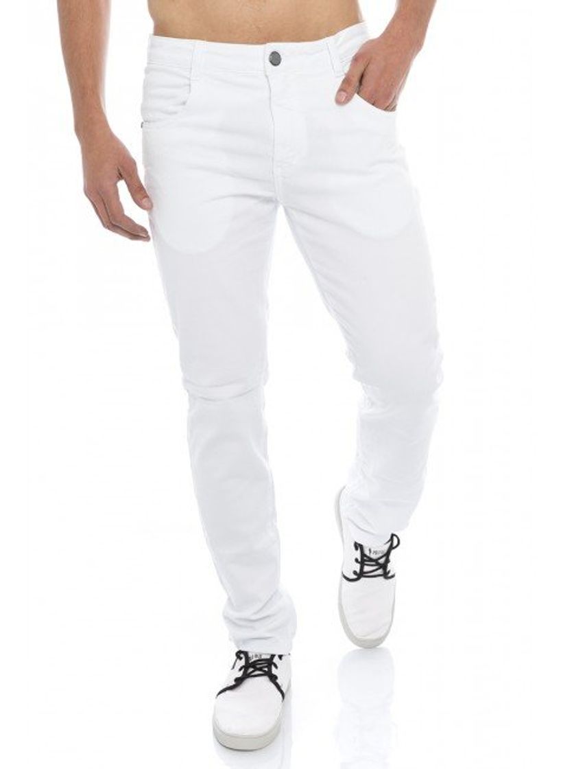 Moda Calça jeans branca masculina 