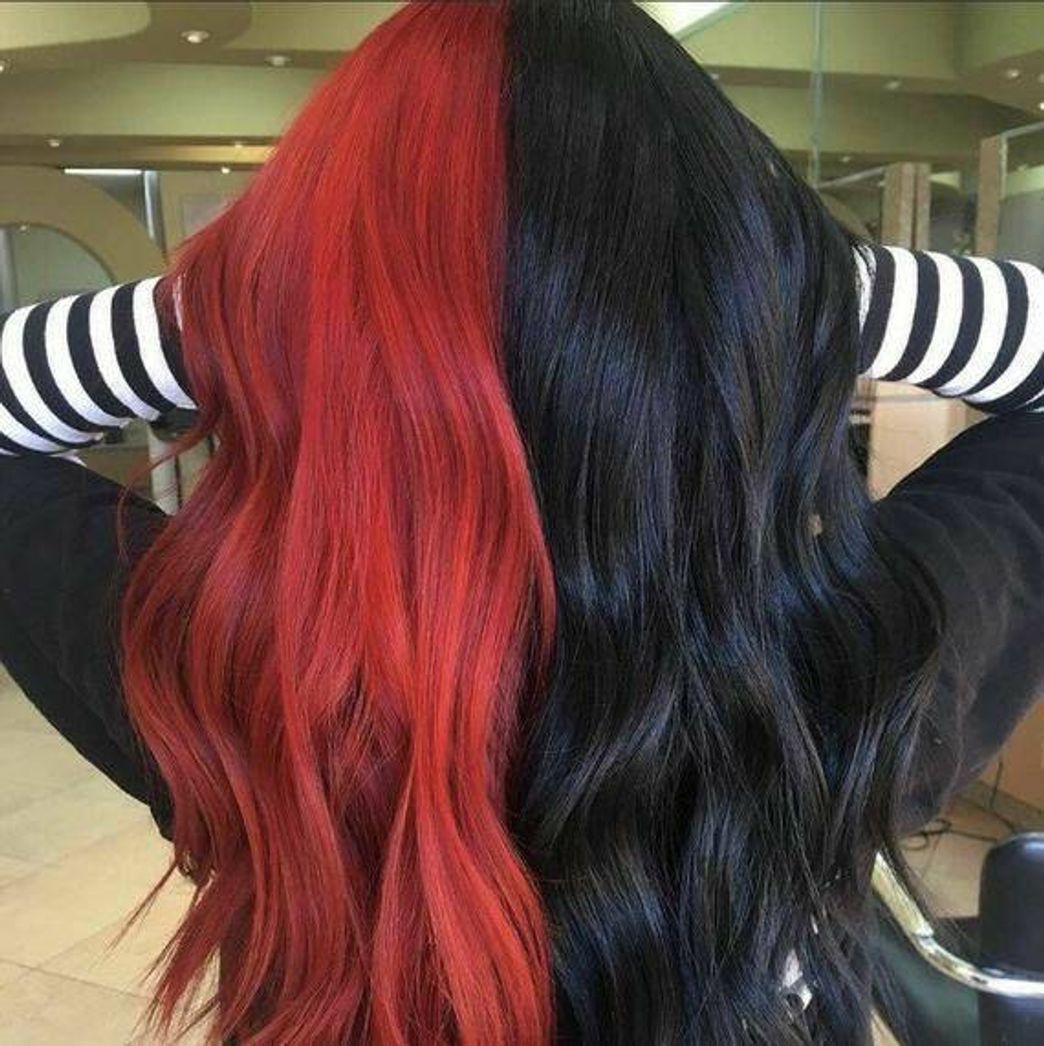 Moda Cabelo vermelho e preto