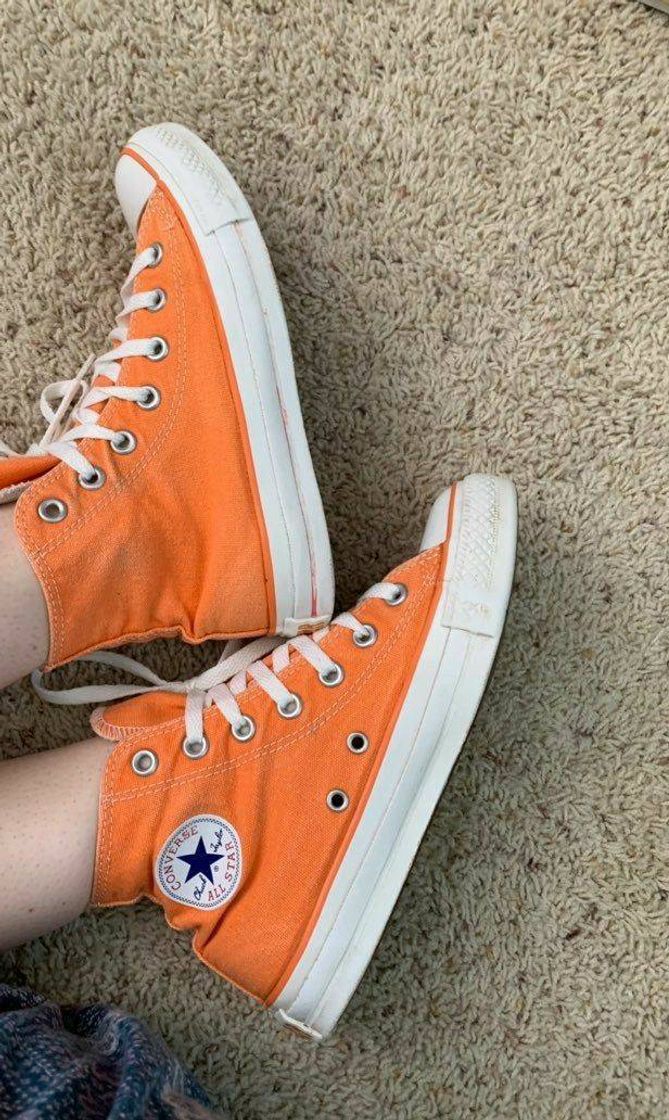 Fashion Converse All Star laranja Cano alto