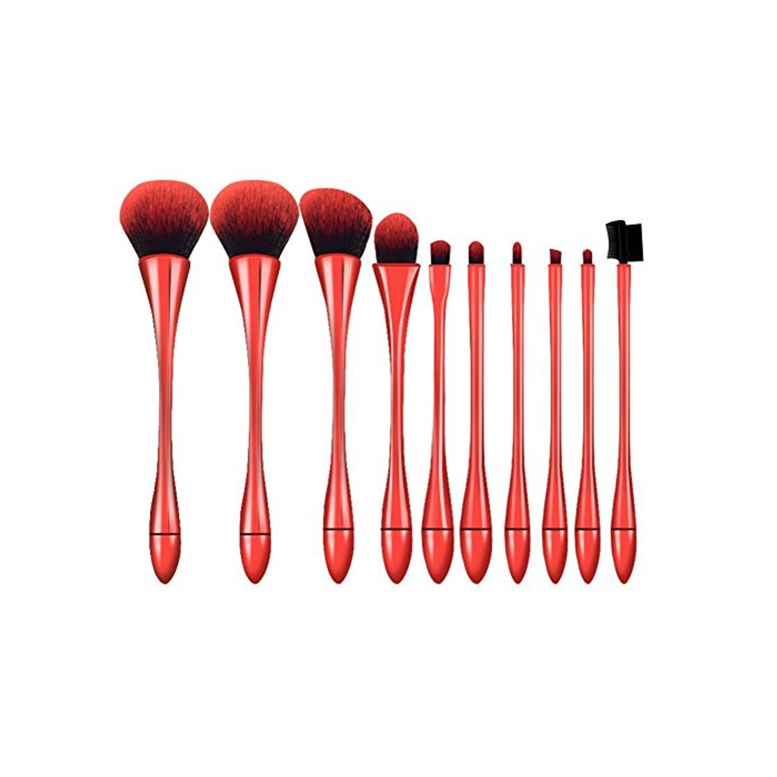 Belleza 10pcs Nueva cáliz cintura profesional Make Up juego de pinceles de maquillaje