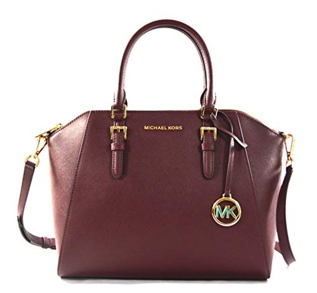 Product Michael Kors Ciara Large Top Zip Satchel Saffiano Leather Crossbody Bag Purse