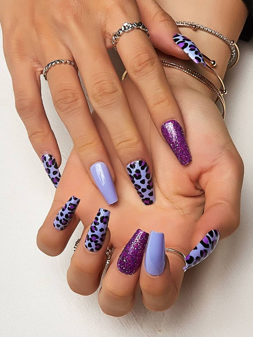 Product 📍 24 unidades de unhas postiças com estampa de leopardo 