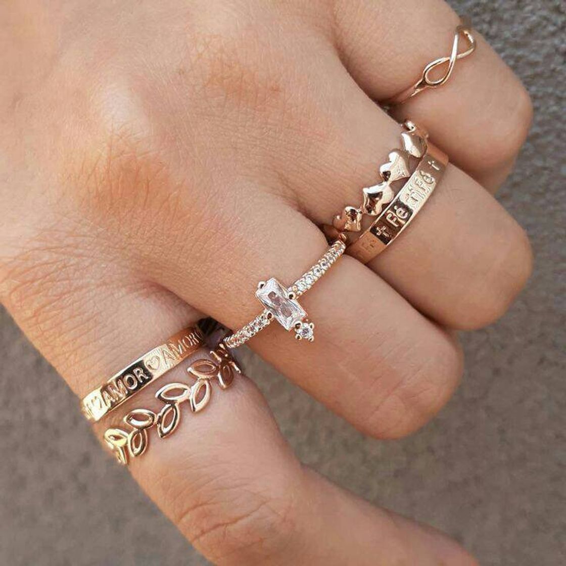 Moda Anéis romanel💍