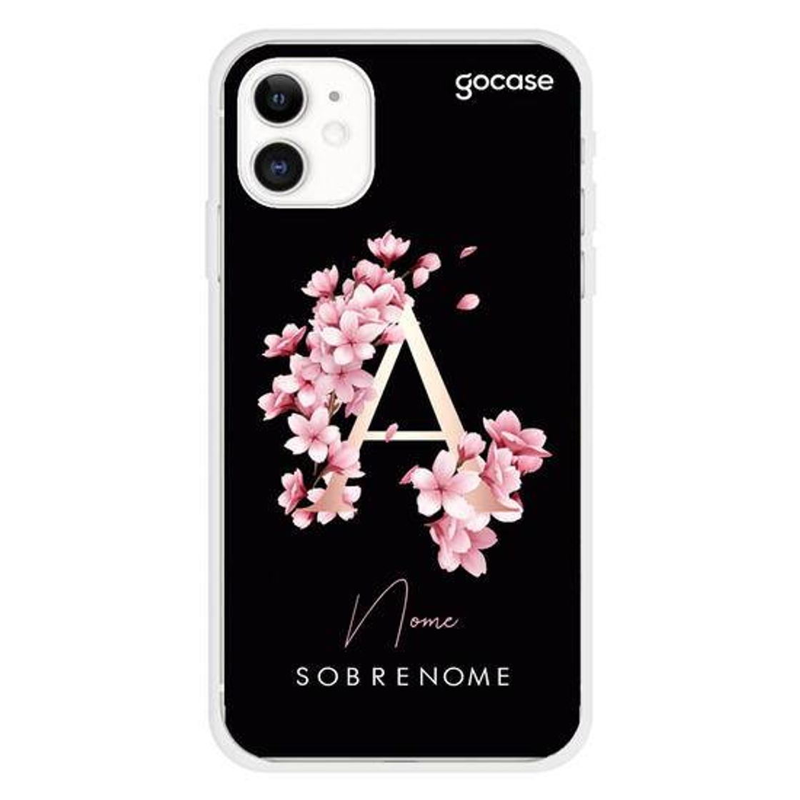 Moda Capinha para celular Iniciais Cherry Classic Black - Gocase