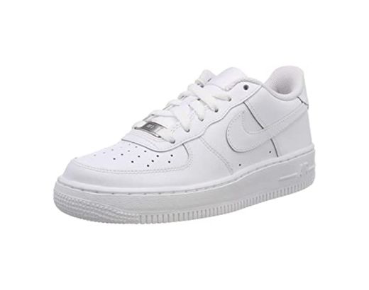 Nike Air Force 1, Zapatillas de Baloncesto Unisex Niños, Blanco (White / White-White)