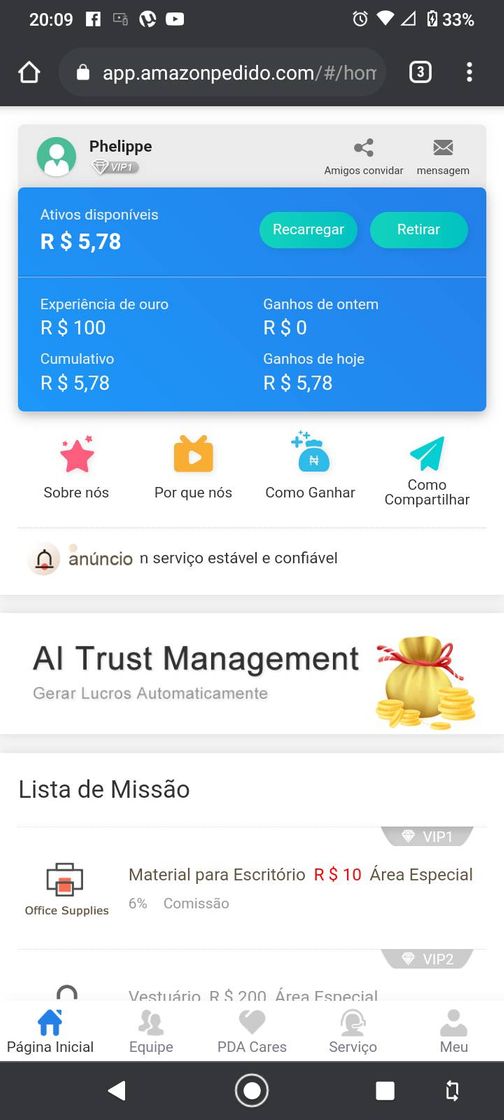 Moda Ganhe R$5.00 na Amazom por dia gratuitamente