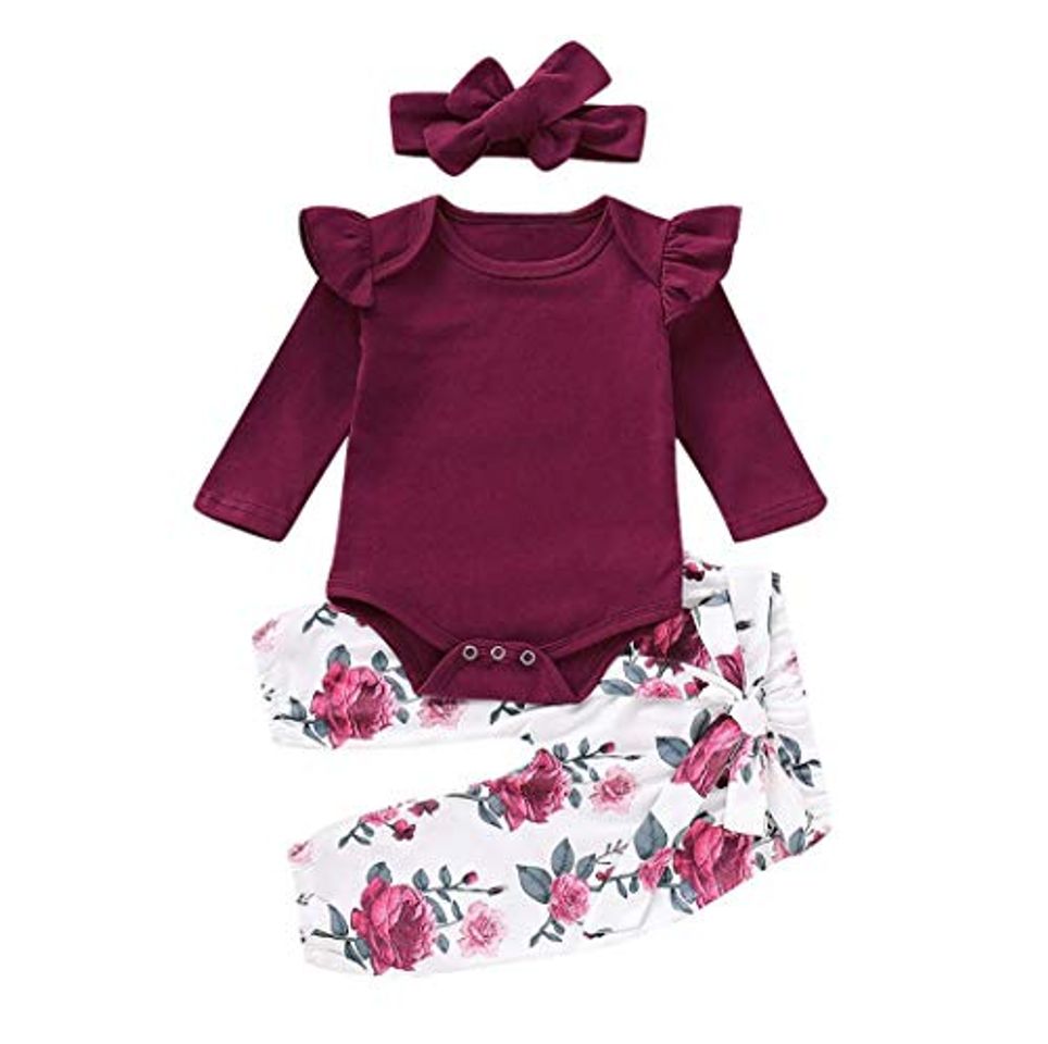 Product SMACO Recién Nacido Infantil Bebés Mameluco de Manga Larga Mono Pantalones Florales