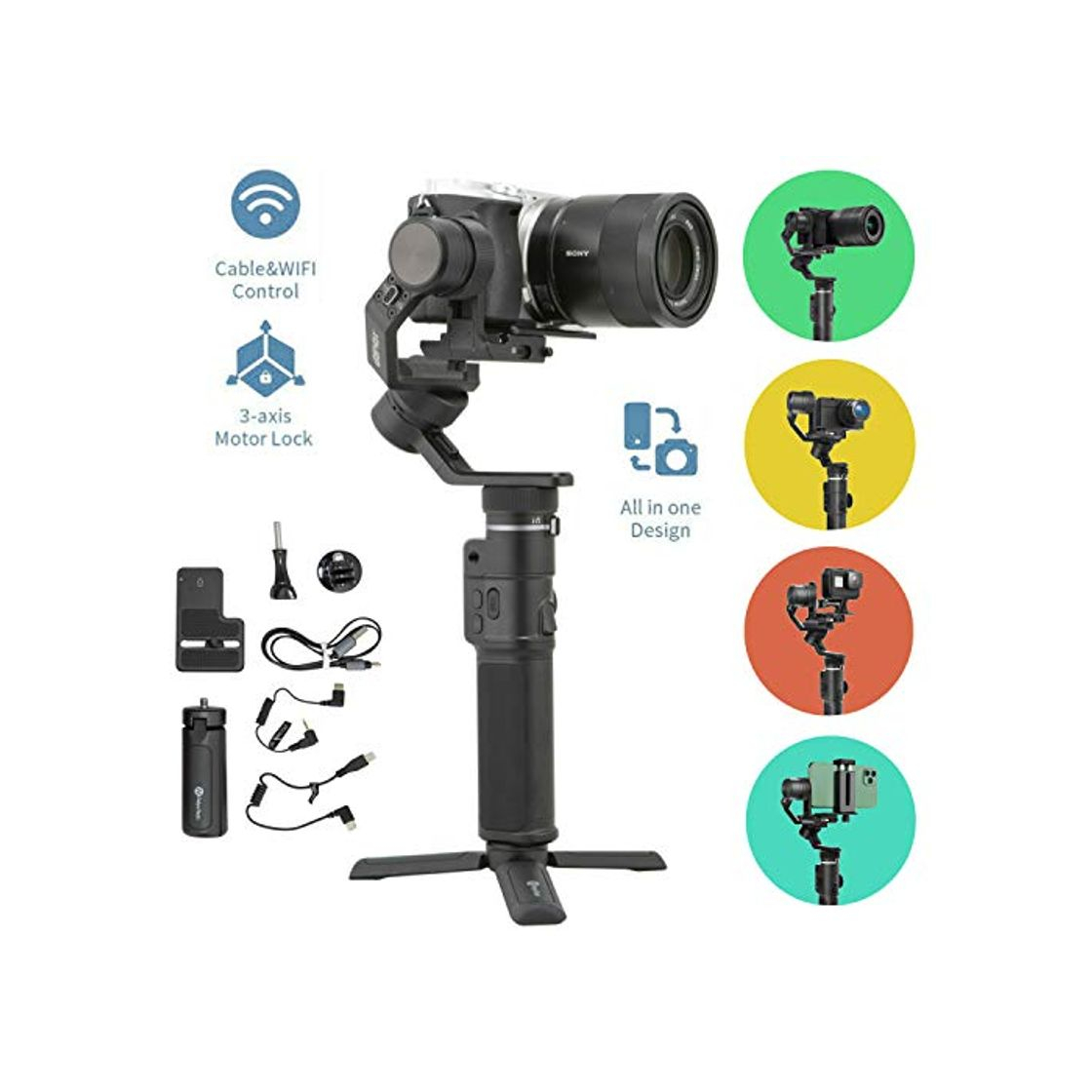 Social FeiyuTech G6 MAX 3-Axis Handheld Gimbal Stabilizer for Light Mirrorless Camera Like