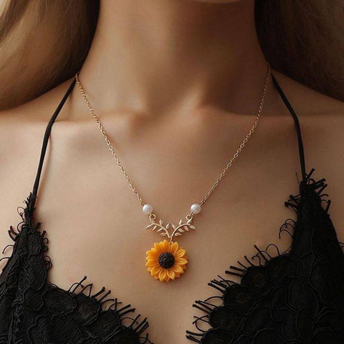 Product 5 Piezas Totalmente Collar en Forma de Girasol Collar con Colgante de