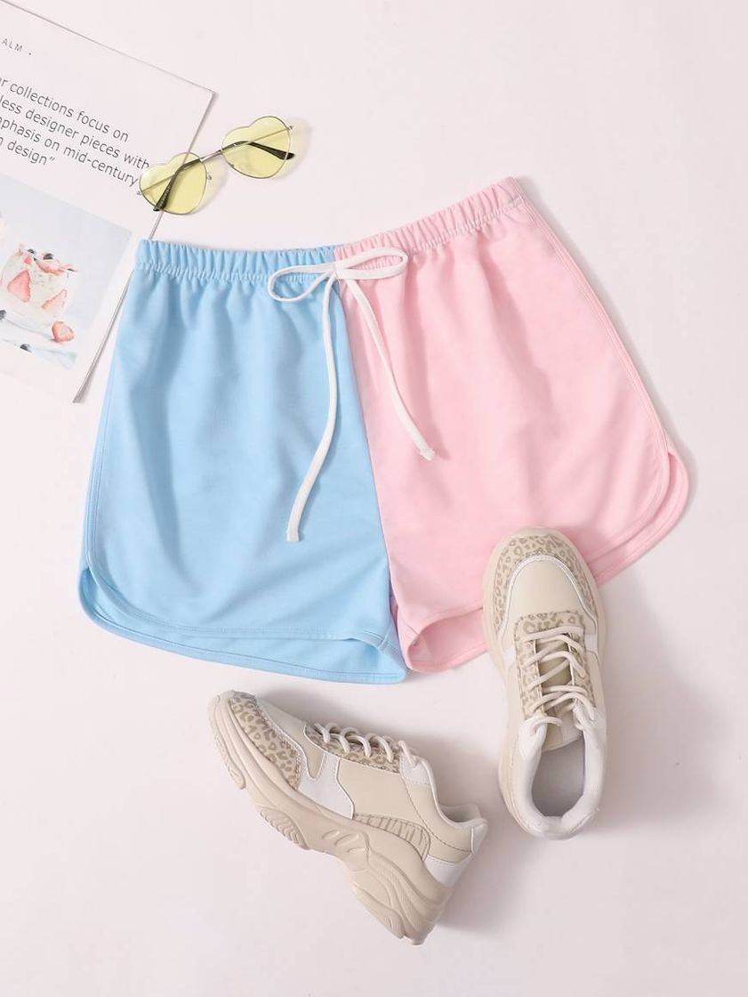 Social Multicolorido bow bloco de cores desportivo calções 