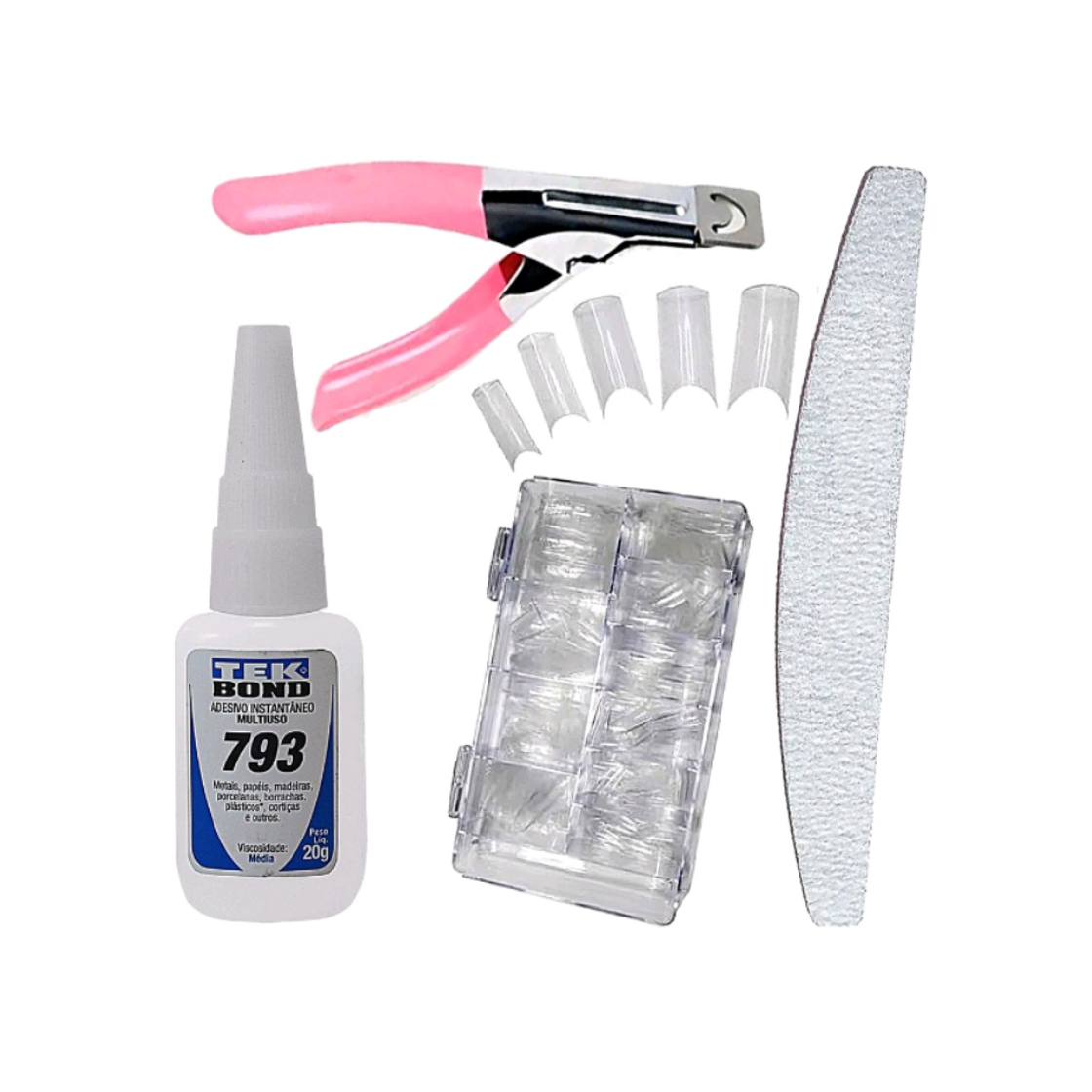 Social Kit Alongamento de unhas tips
