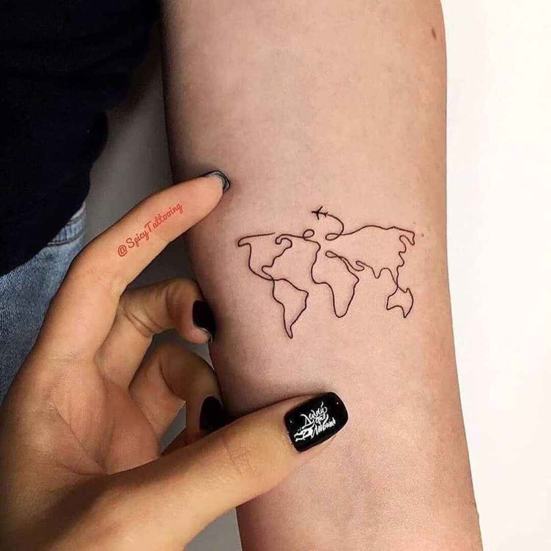 Moda Tatto mapa mundi 