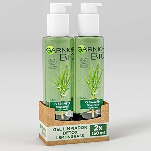 Garnier BIO Gel Limpiador Detox Lemongrass con Agua de Flor de Aciano